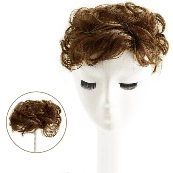 Women Human Hair Topper Clip-in Curly Hairpiece Thinning Hair Cover main image 7